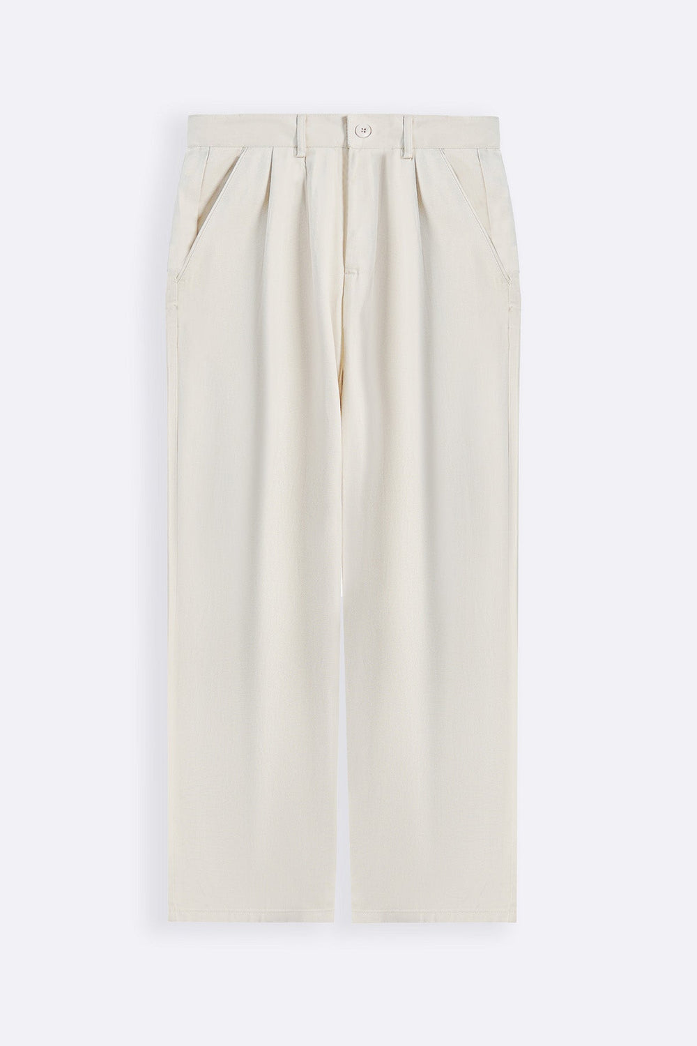 OFF WHITE-DOUBLE PLEAT TWILL PANTS