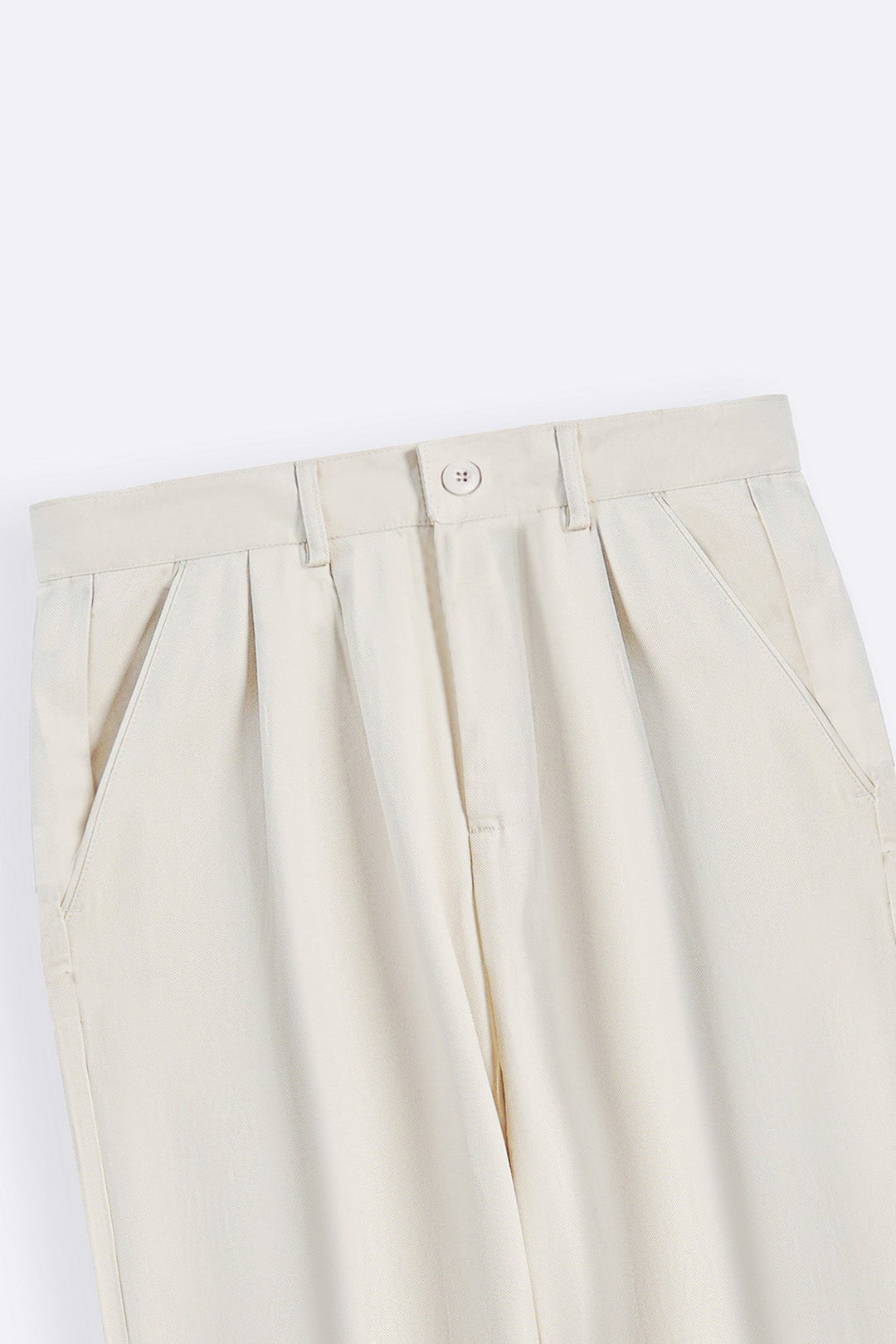 OFF WHITE-DOUBLE PLEAT TWILL PANTS