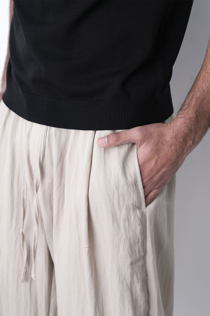 BEIGE-EVERYDAY SLOUCHY PANTS