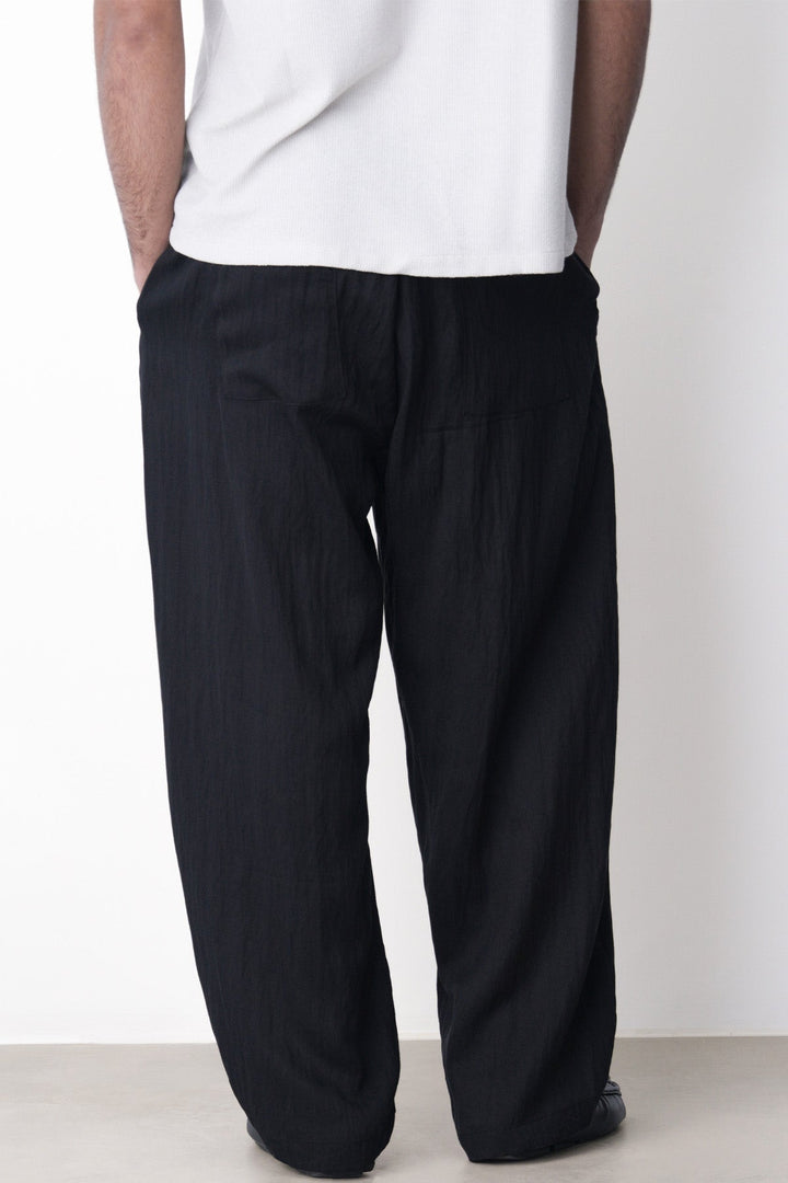 BLACK-EVERYDAY SLOUCHY PANTS