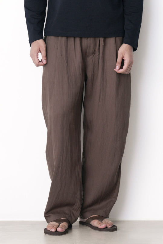 BROWN-EVERYDAY SLOUCHY PANTS