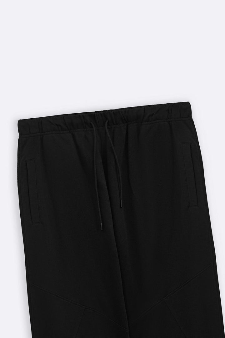 BLACK COTTON COMFORT SWEATPANTS