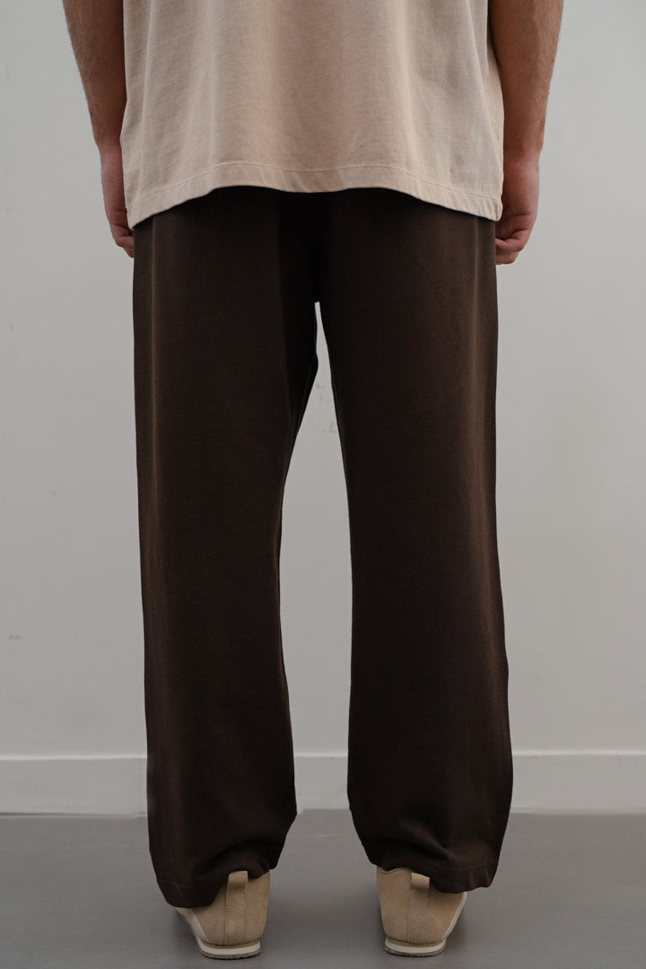 BROWN COTTON COMFORT SWEATPANTS