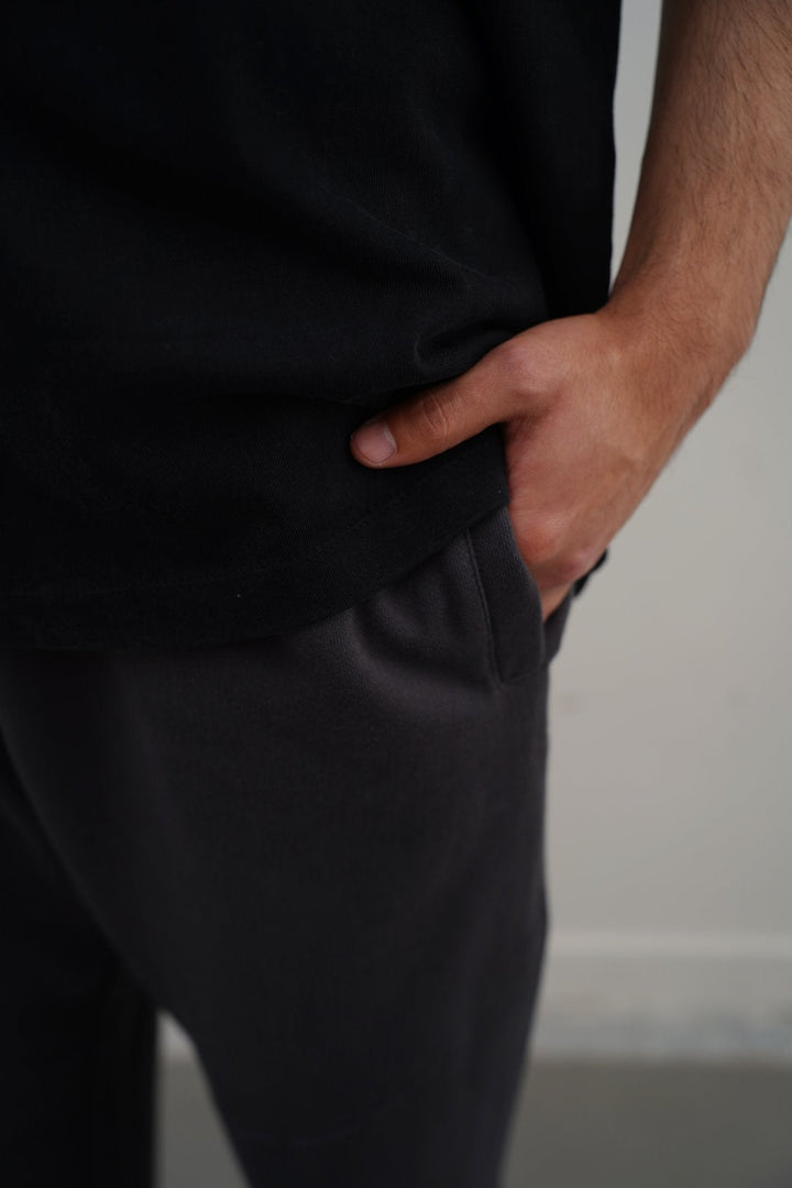 CHARCOAL COTTON COMFORT SWEATPANTS