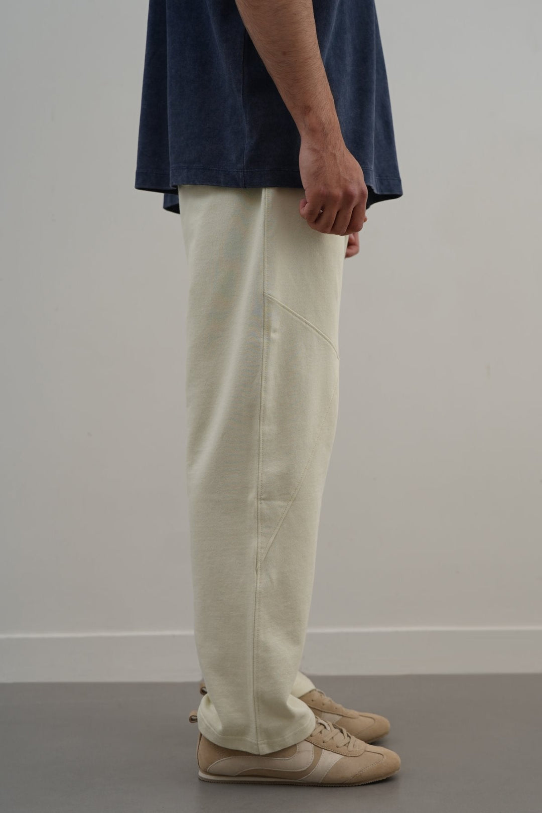 CREAM COTTON COMFORT SWEATPANTS