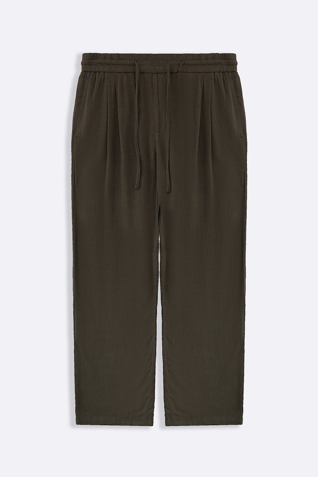 MOUSE GREY LINEN BLEND BAGGY PANTS