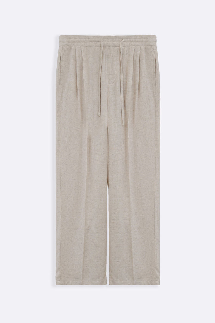 OAT MELANGE LINEN BLEND BAGGY PANTS