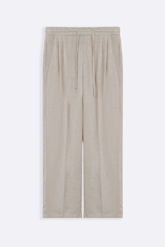 OAT MELANGE LINEN BLEND BAGGY PANTS
