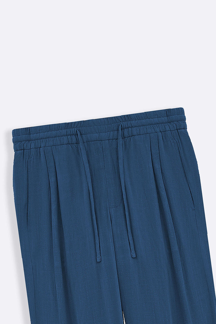 TOURMALINE LINEN BLEND BAGGY PANTS