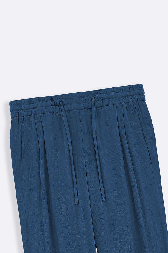 TOURMALINE LINEN BLEND BAGGY PANTS