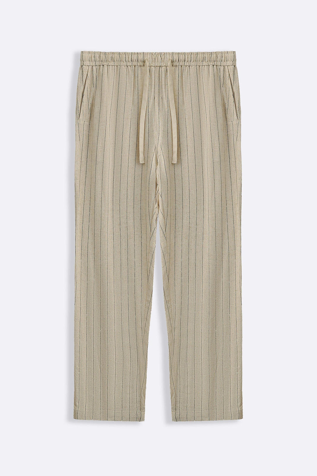 BEIGE PIN STRIPED TROUSERS