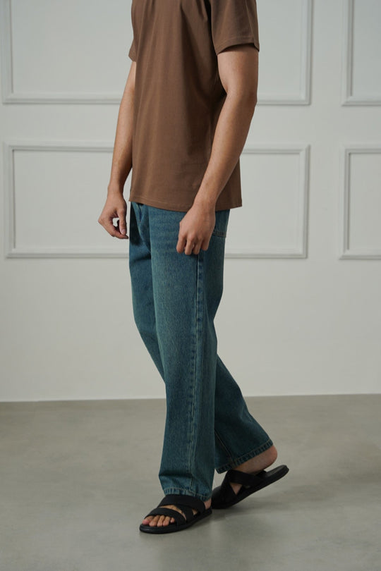 MID BLUE 90's STRAIGHT JEANS