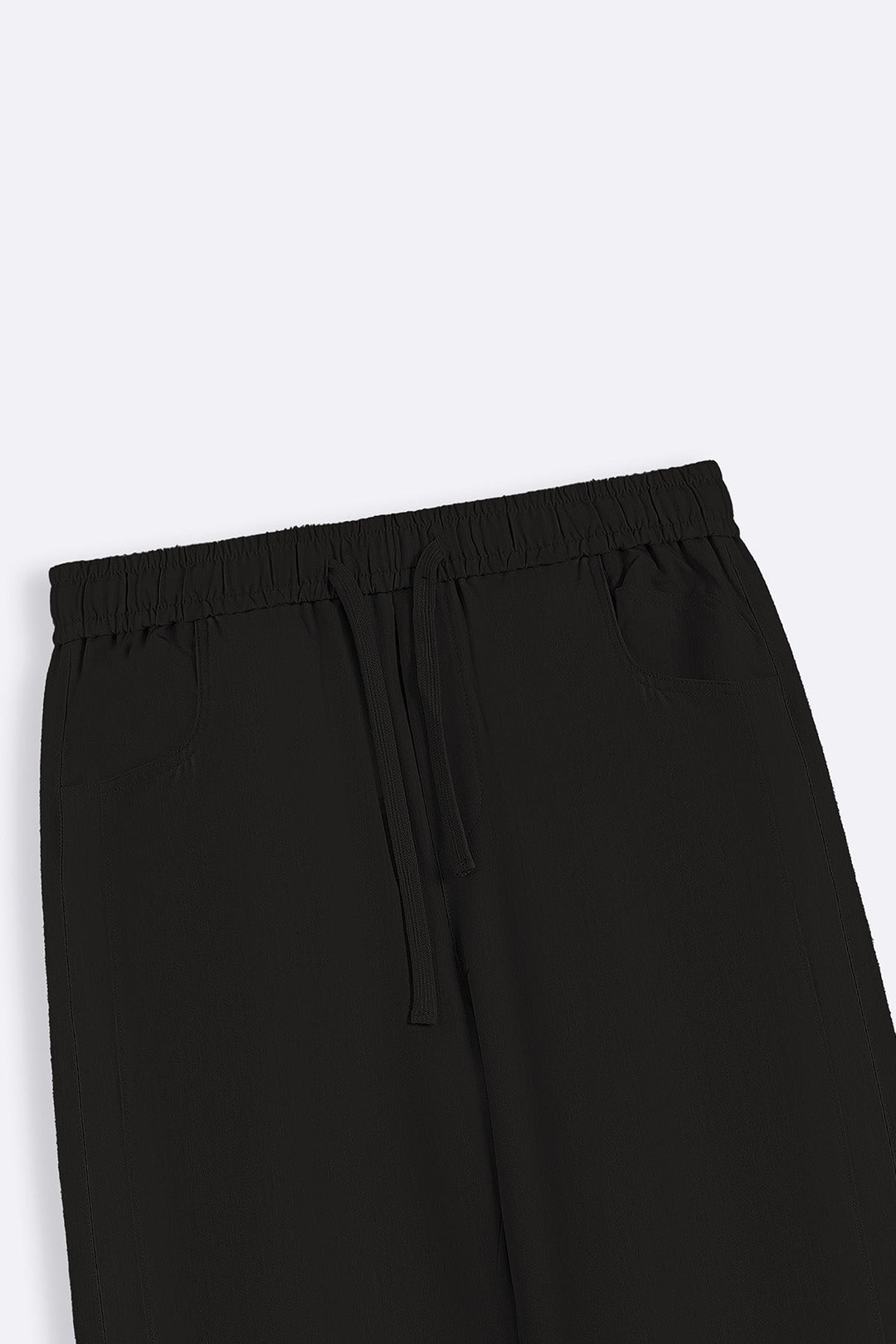 BLACK TROPICAL FLOWY PANTS