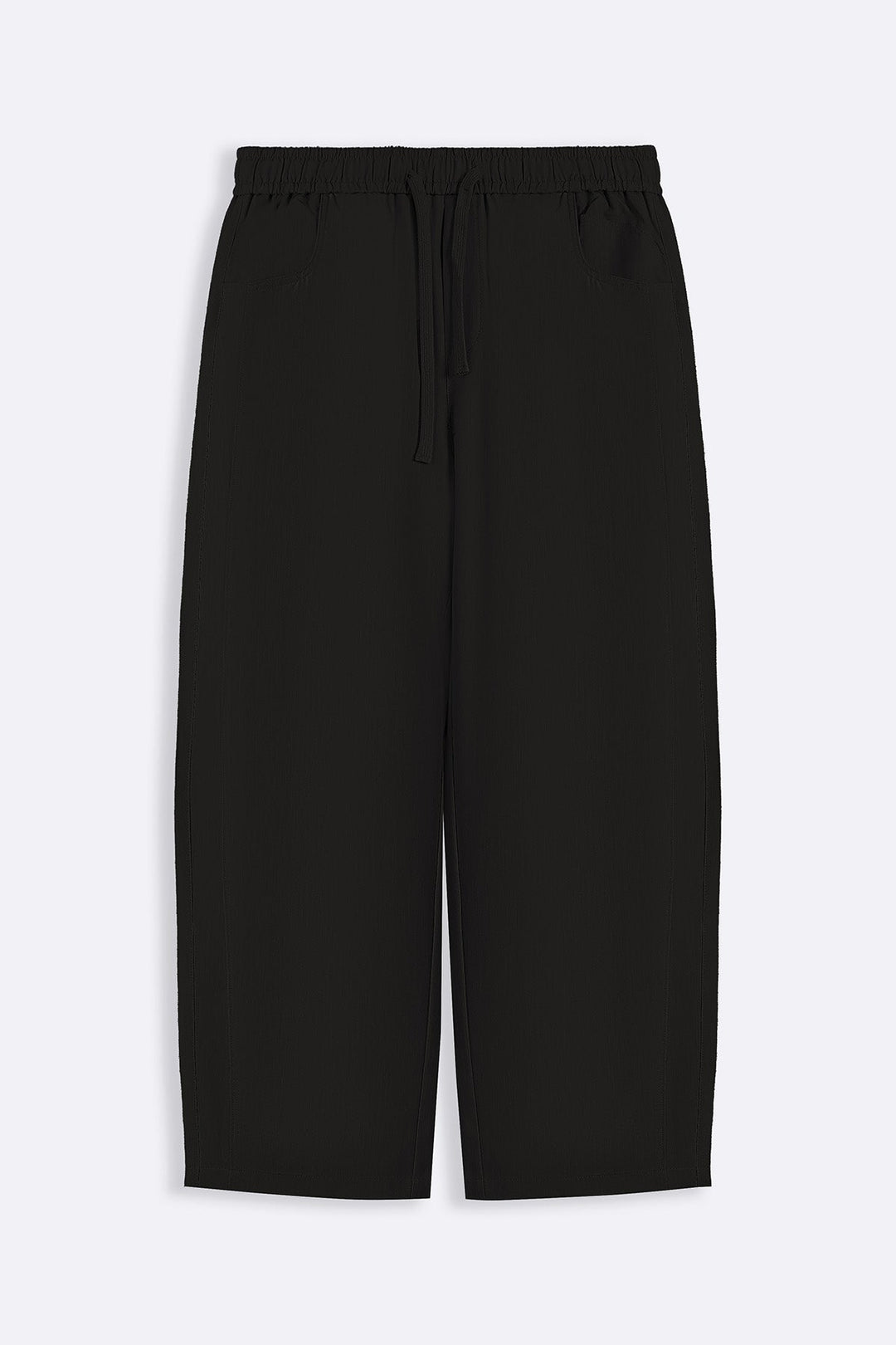BLACK TROPICAL FLOWY PANTS