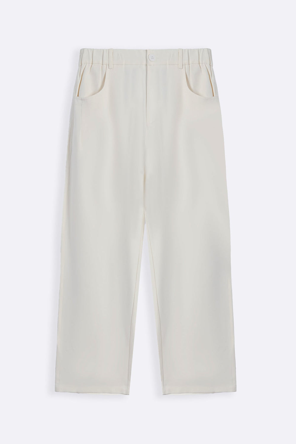 ECRU TWILL BAGGY PANTS
