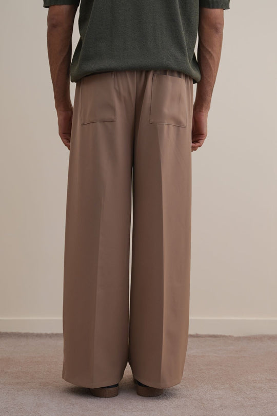MOUSE GREY WIDE TAILORED PANTS