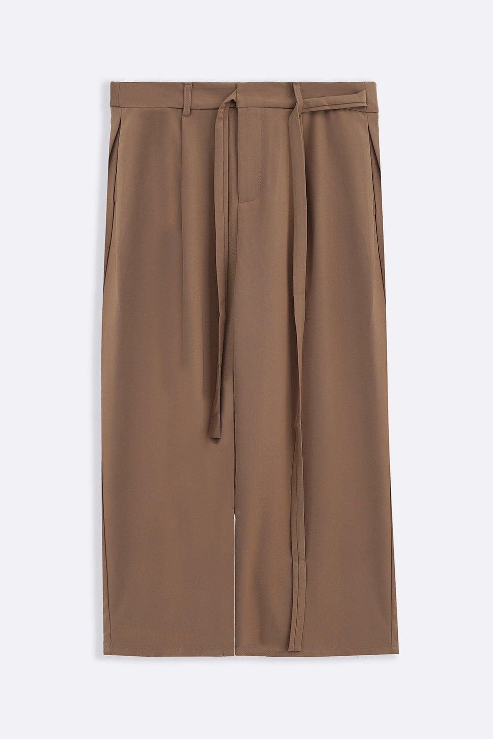 MOUSE GREY TIE UP SLOUCHY PANTS