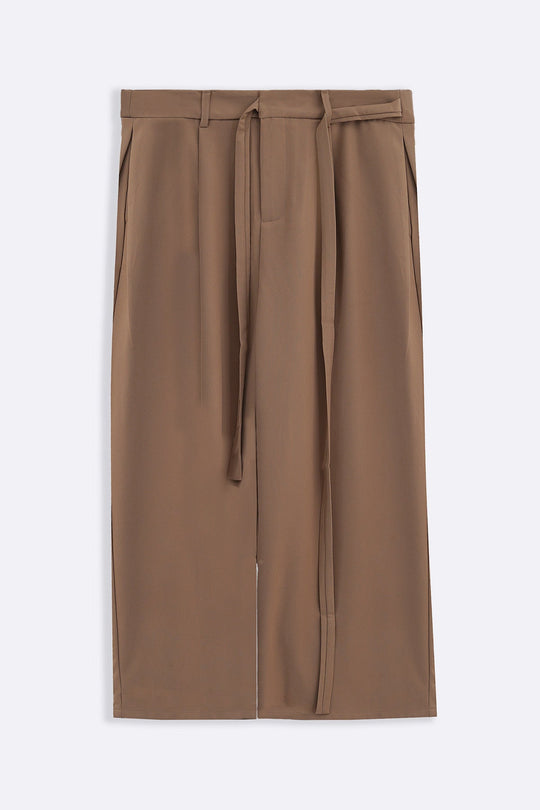 MOUSE GREY TIE UP SLOUCHY PANTS