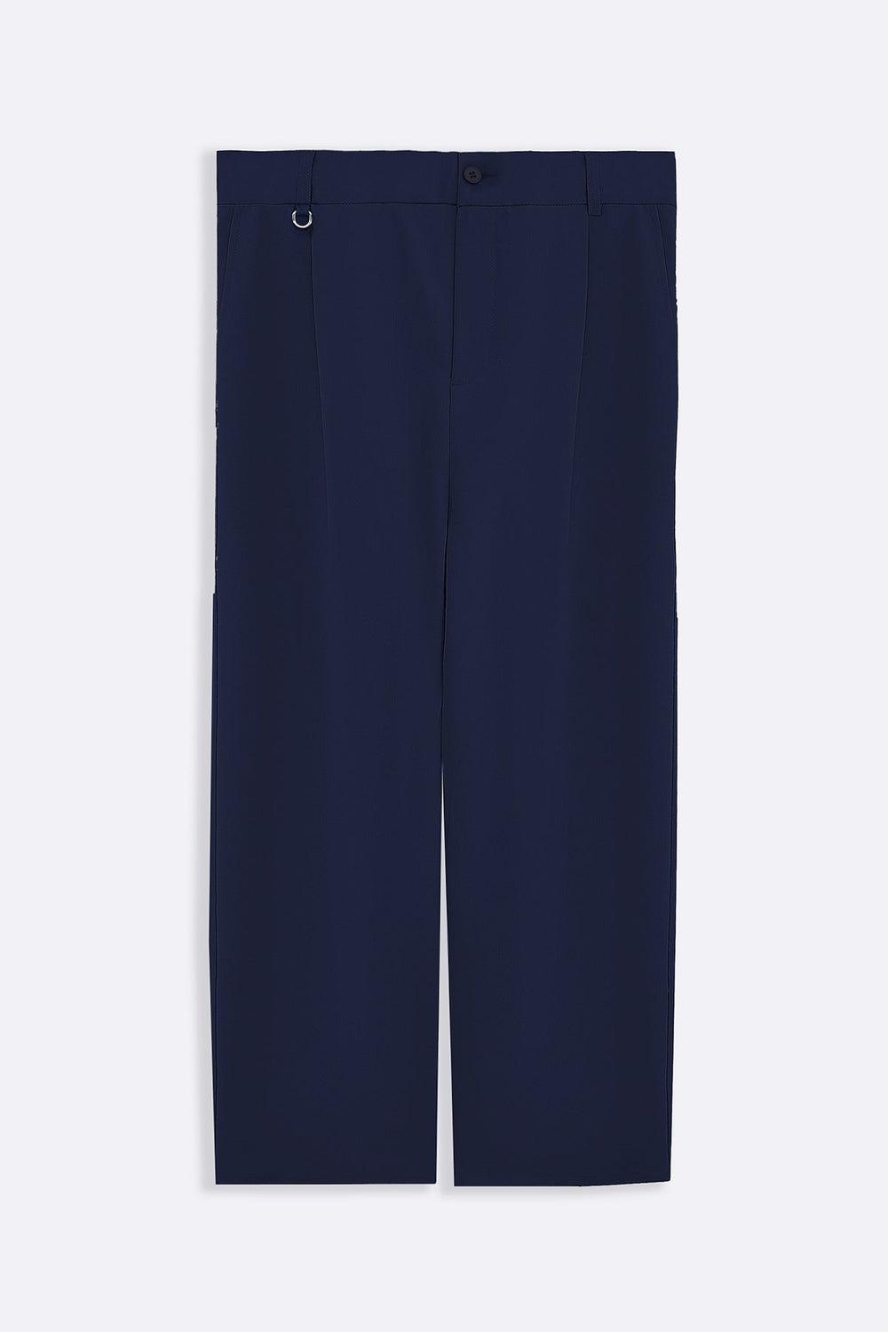 NAVY PLEATED PANTS