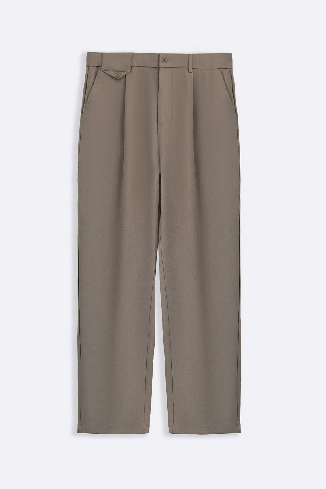 BEIGE COIN POCKET DETAIL PANTS