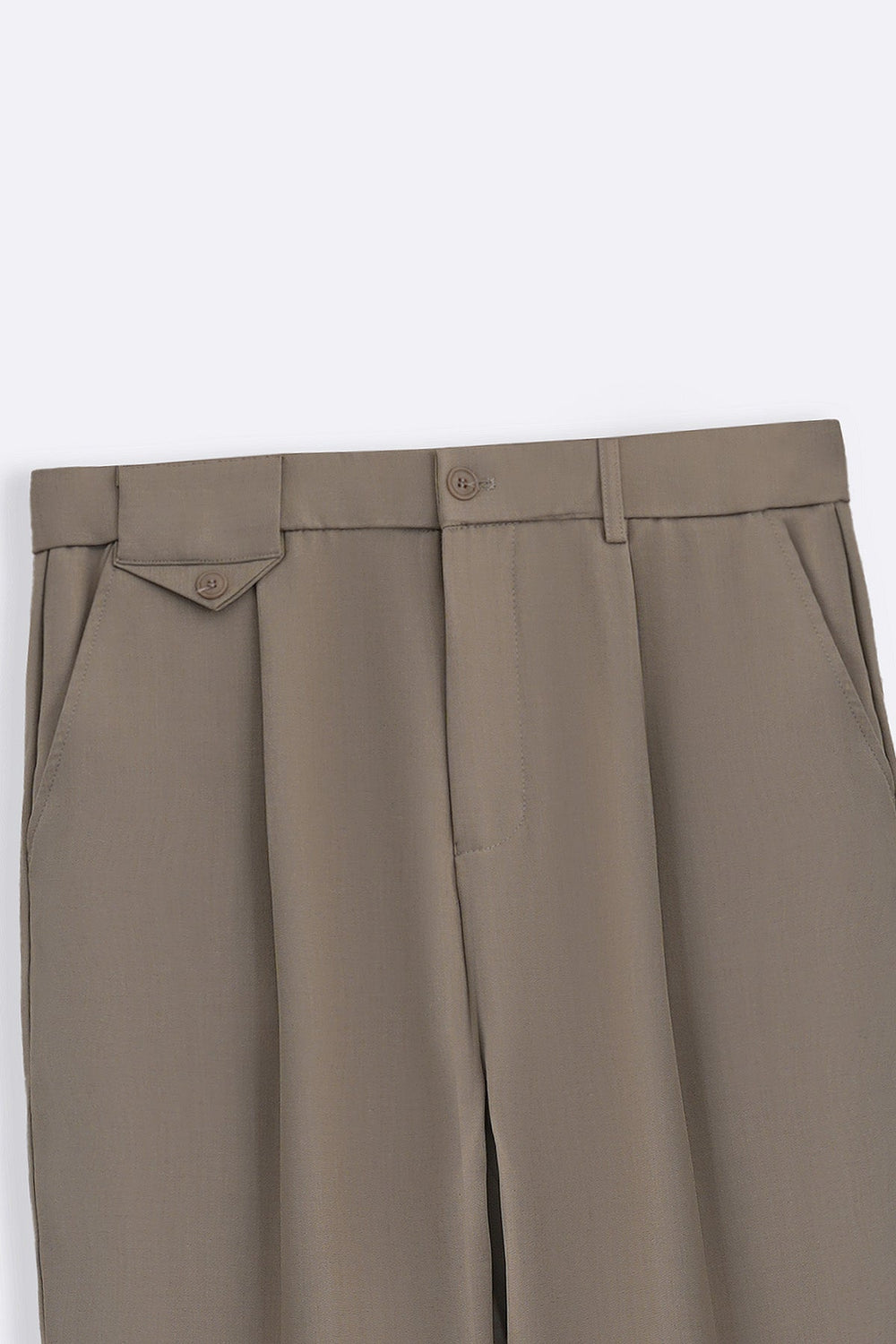 BEIGE COIN POCKET DETAIL PANTS