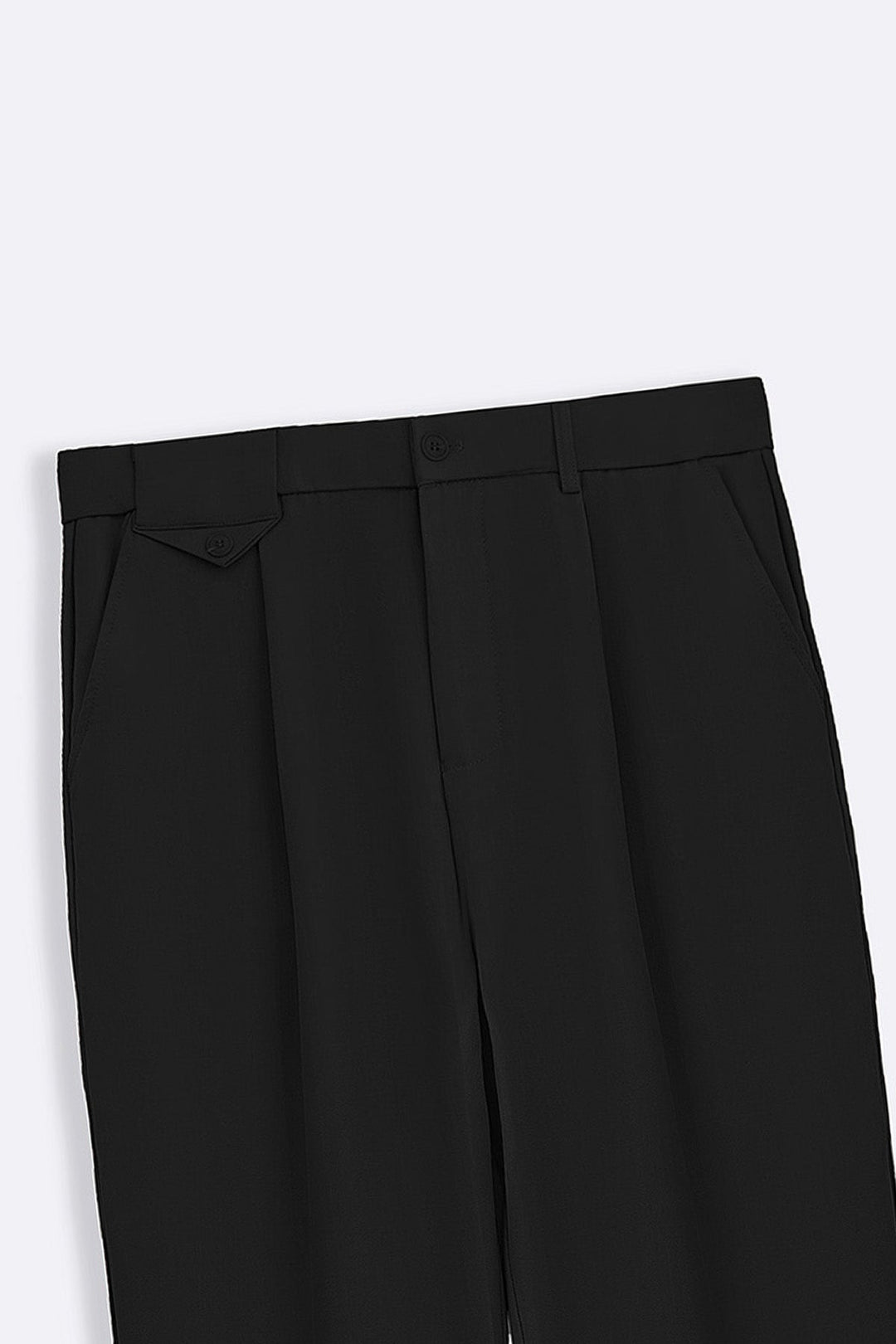 BLACK COIN POCKET DETAIL PANTS