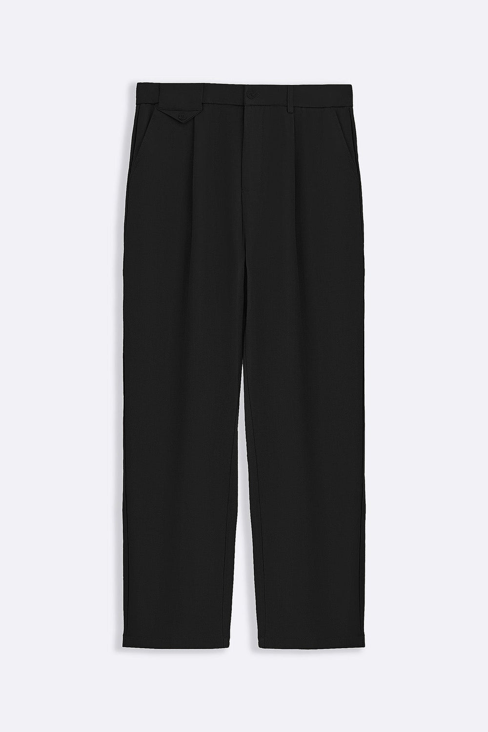 BLACK COIN POCKET DETAIL PANTS
