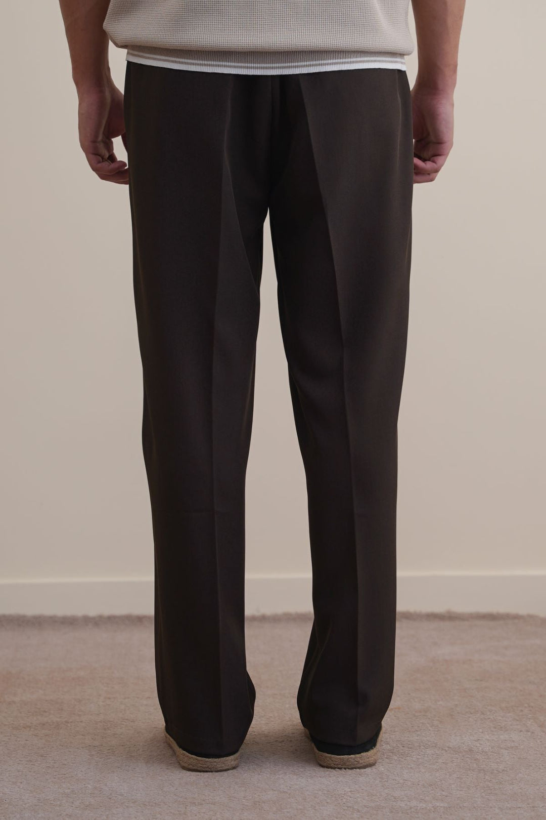 BROWN COIN POCKET DETAIL PANTS