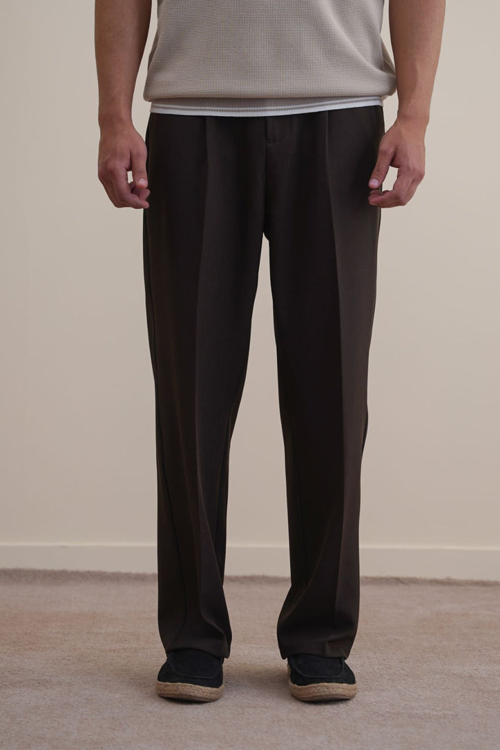 BROWN COIN POCKET DETAIL PANTS