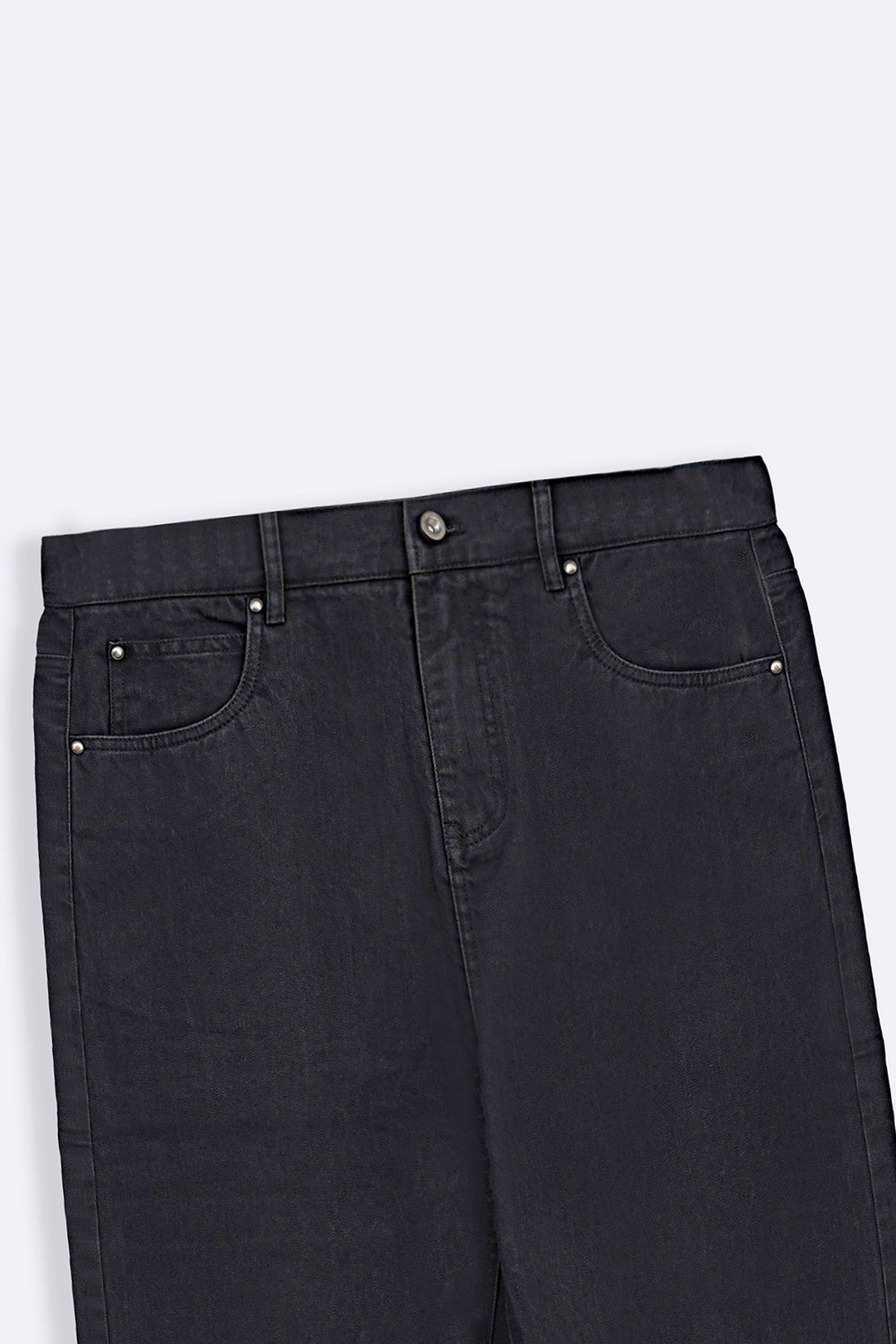 GREY TWILL BARREL JEANS