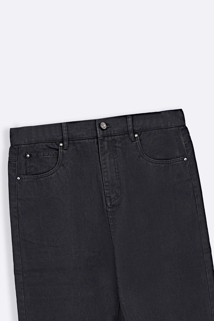 GREY TWILL BARREL JEANS