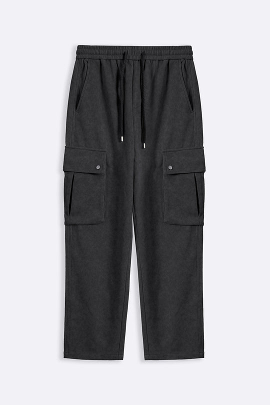 CHARCOAL-UTILITY CARGO PANTS