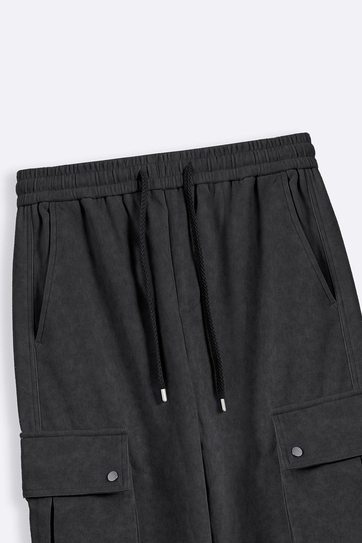CHARCOAL-UTILITY CARGO PANTS