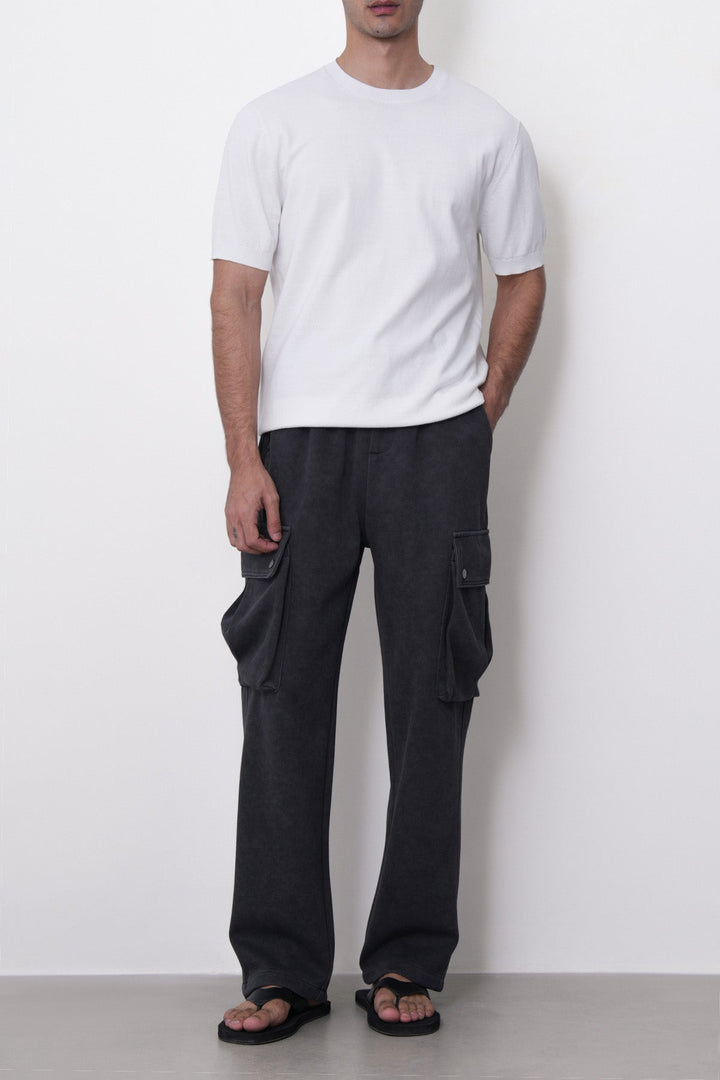 CHARCOAL-UTILITY CARGO PANTS