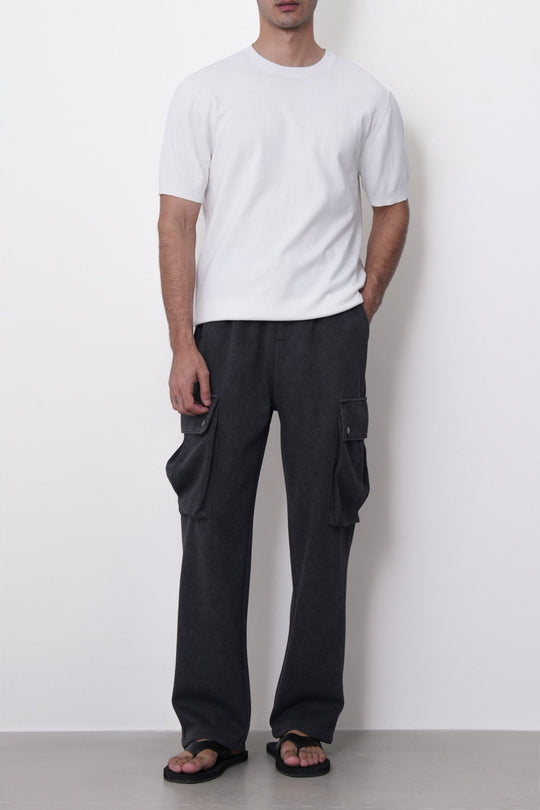 CHARCOAL-UTILITY CARGO PANTS