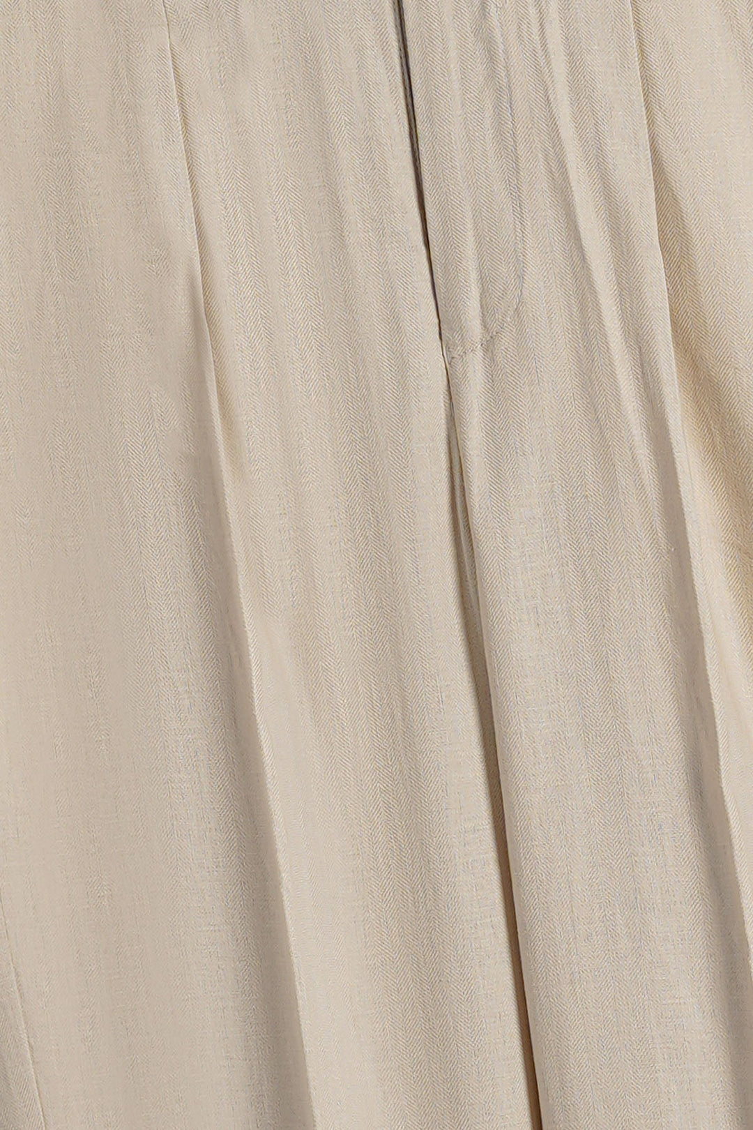 BEIGE TAILORED HERRINGBONE PANTS