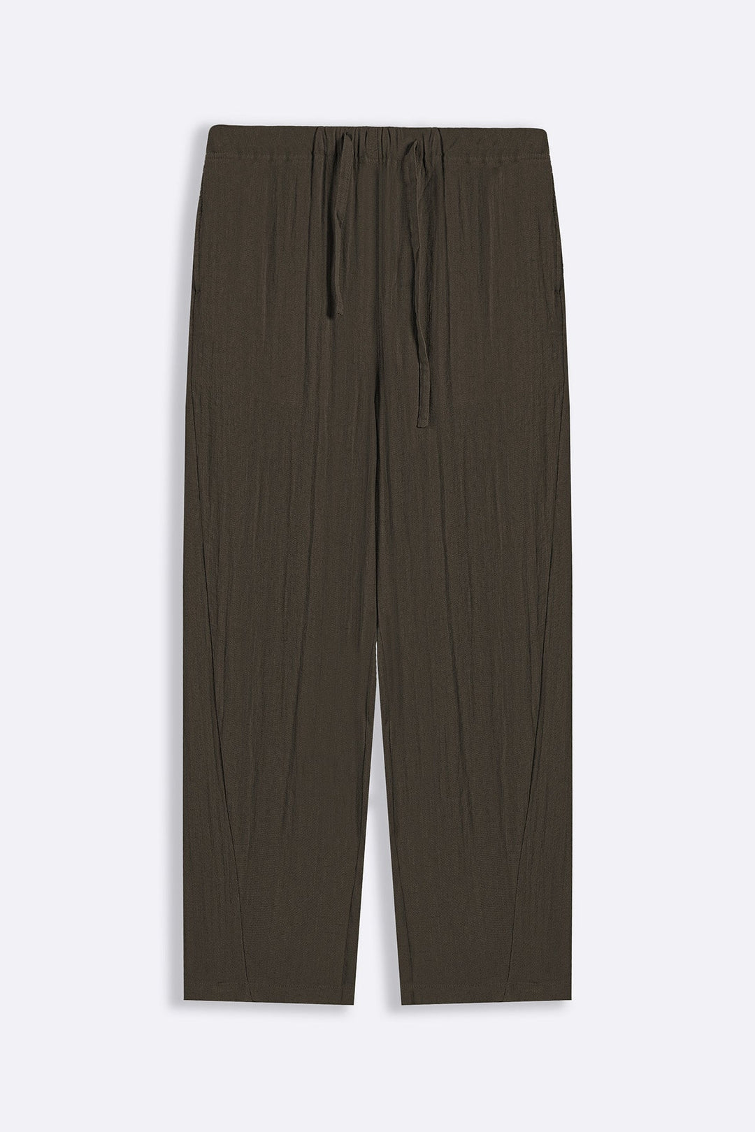 BROWN SUMMER SLUB PANTS