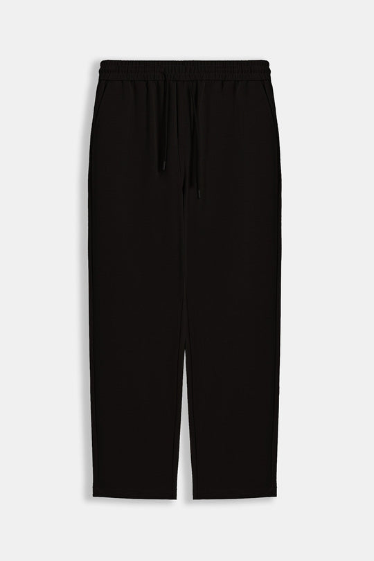 BLACK-COMFORT STRAIGHT PANTS