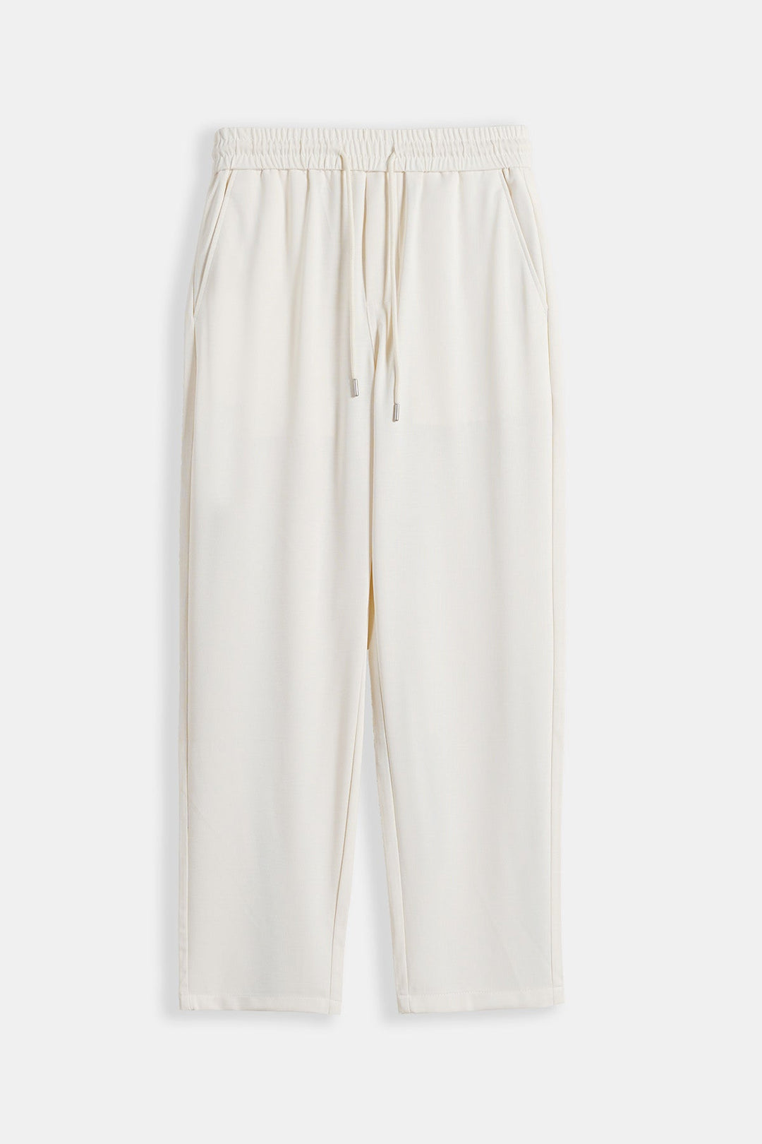 IVORY-COMFORT STRAIGHT PANTS