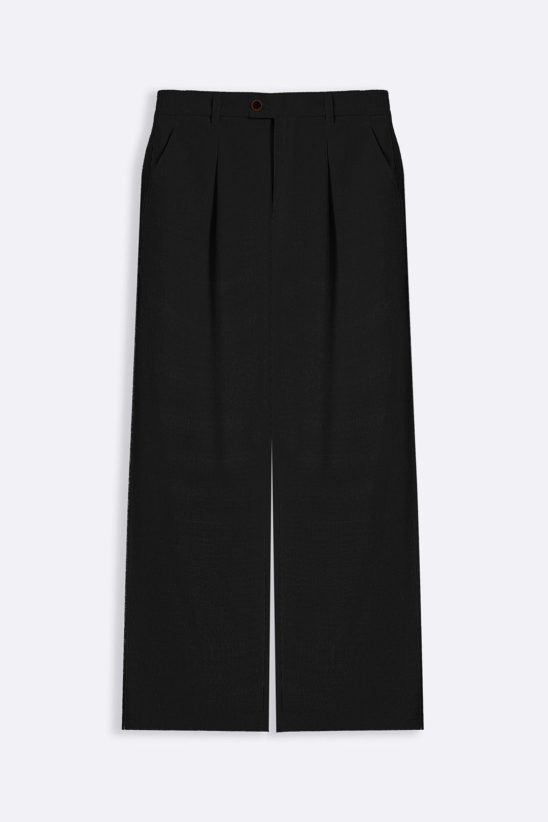 BLACK PLEATED COMFORT PANTS