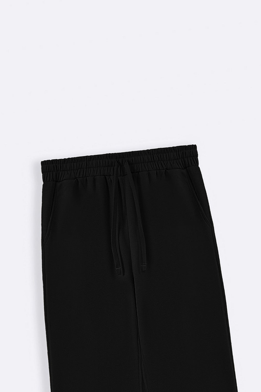 BLACK COMFORT STRAIGHT PANTS