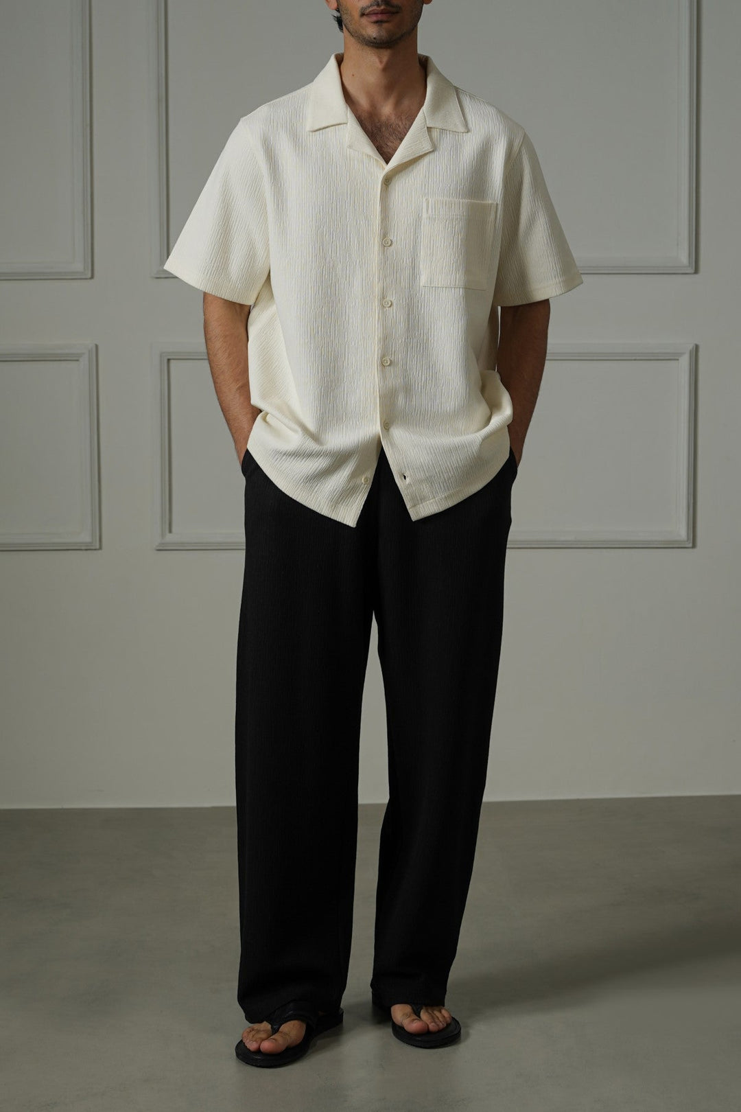 BLACK TENCEL COTTON PANTS