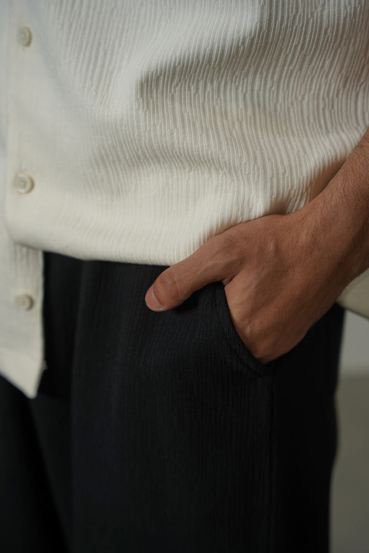 BLACK TENCEL COTTON PANTS