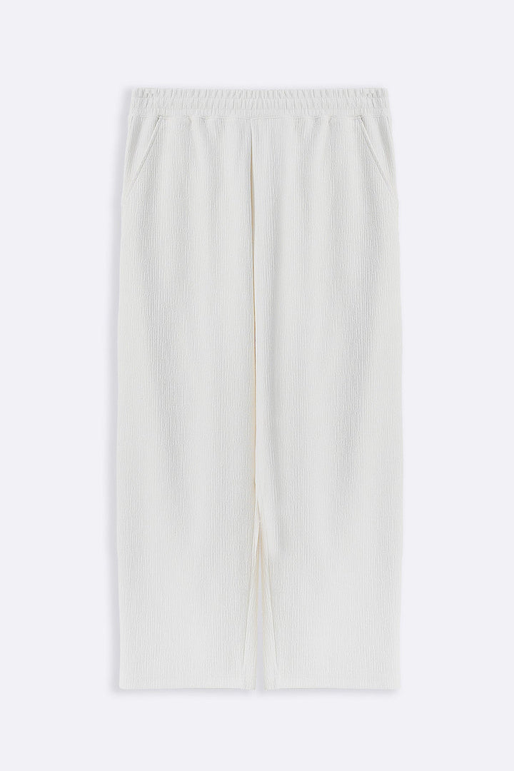 CREAM TENCEL COTTON PANTS