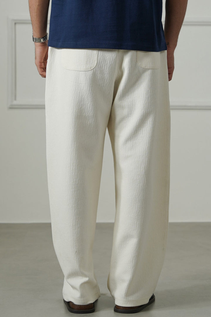CREAM TENCEL COTTON PANTS