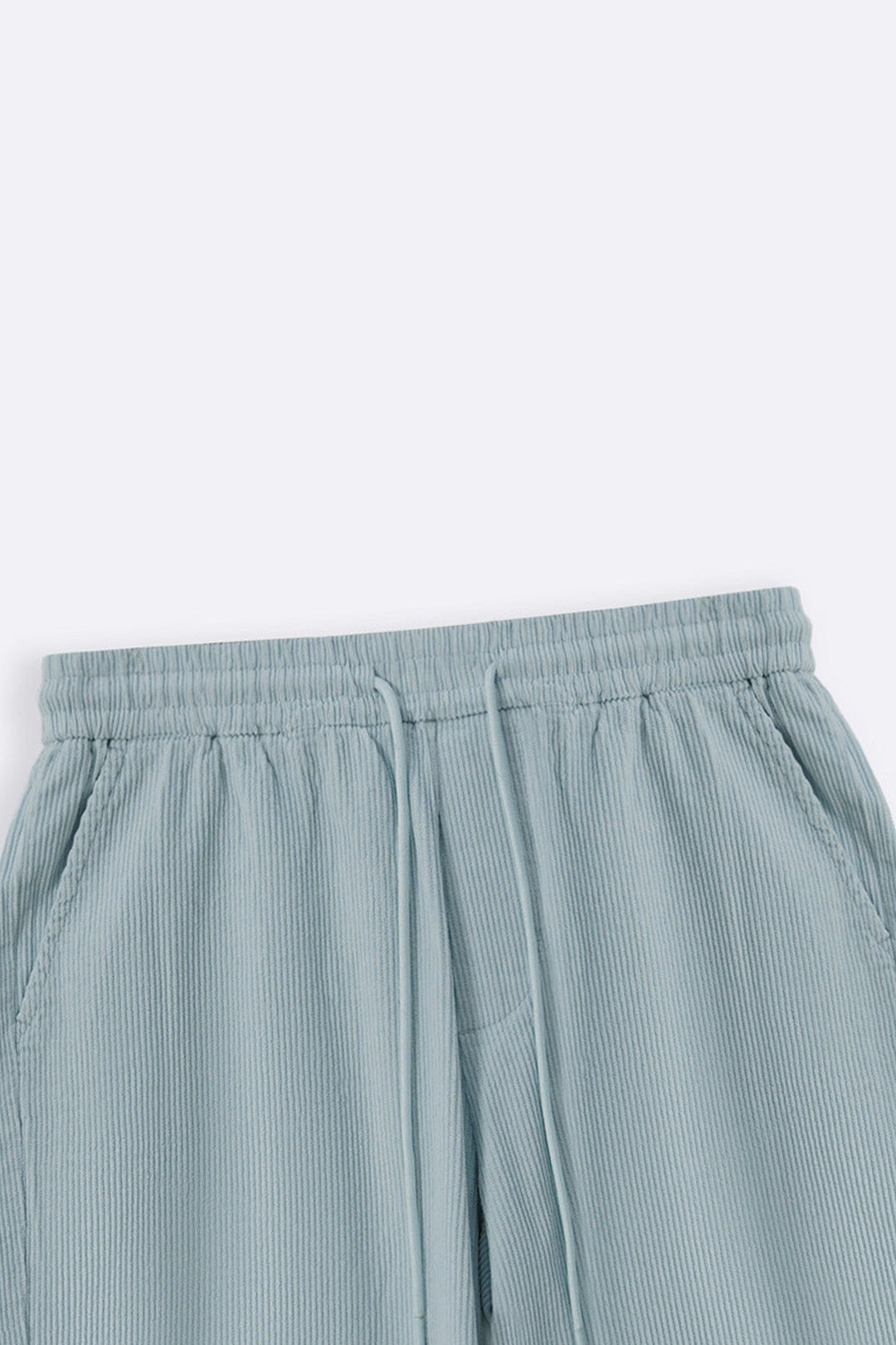 SKY BLUE CORDUROY COTTON SHORTS