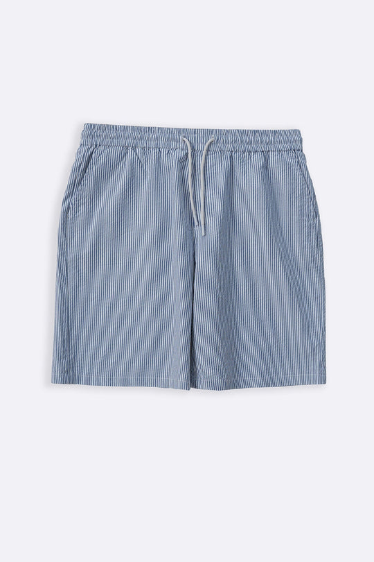 BLUE SEERSUCKER SHORTS