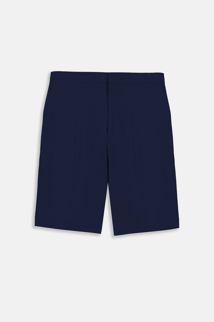 NAVY SEERSUCKER SHORTS