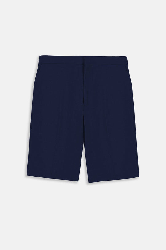 NAVY SEERSUCKER SHORTS