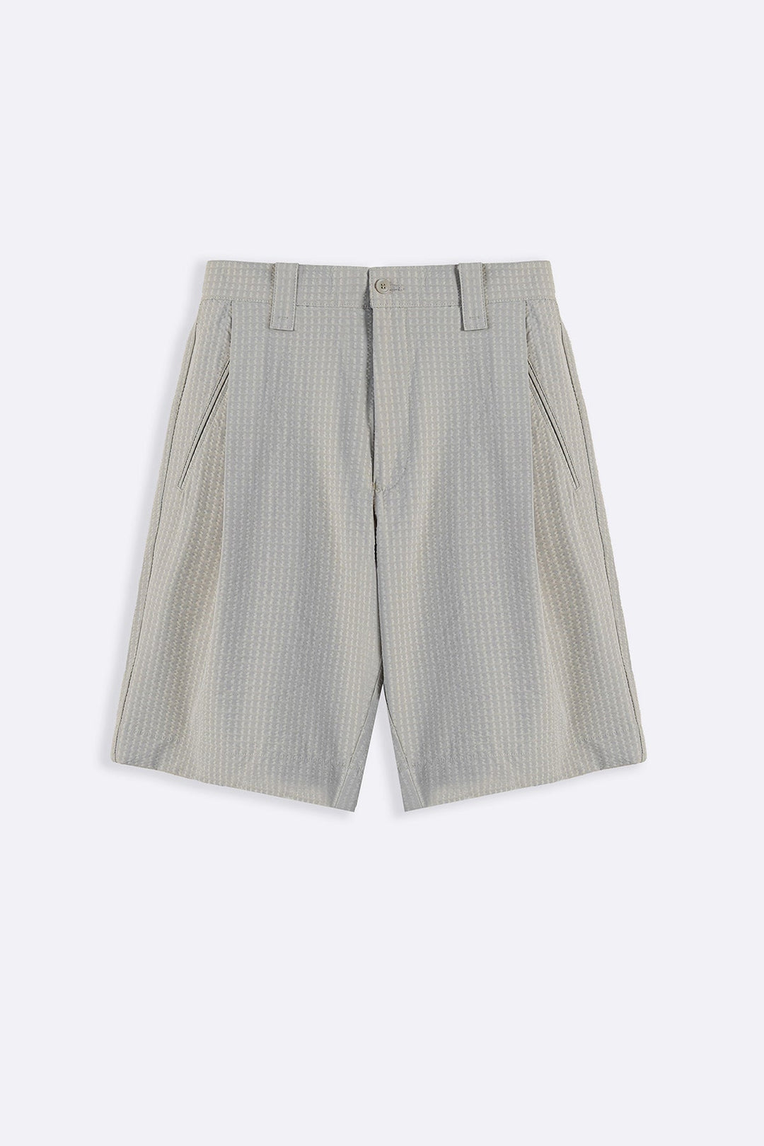 TAUPE TEXTURED TAILORED SHORTS